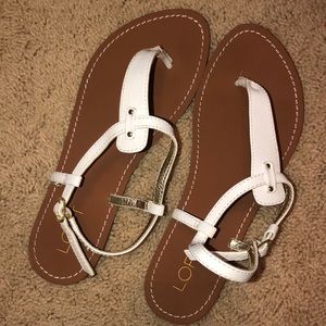 white Sandals